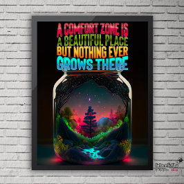 Comfort zone is een mooie plek | MOTIVATIE Poster