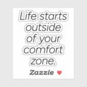 Comfort Zone op maat gemaakte vinyl sticker (Vel)