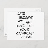 Comfort Zone Opinion Black Logo Funny Briefkaart (Voorkant / Achterkant)