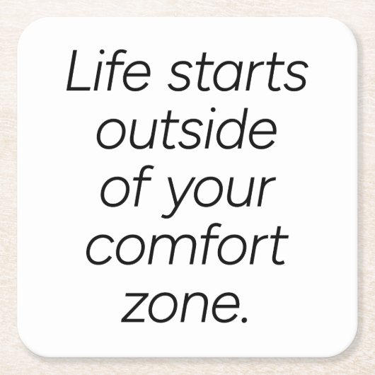 Comfort Zone Paper Onderzetter (Voorkant)