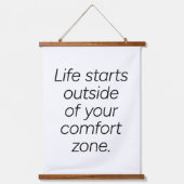 Comfort Zone Wood met bovenzijde Wandtapijt Hangend Wandkleed (Voorkant)