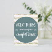 Comfort Zones Quote Briefkaart (Staand voorkant)