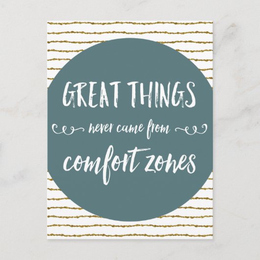 Comfort Zones Quote Briefkaart (Voorkant)