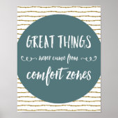 Comfort Zones Quote Poster (Voorkant)