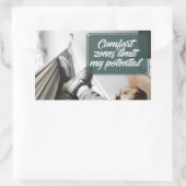 Comfort Zones Rechthoekige Sticker (Tas)