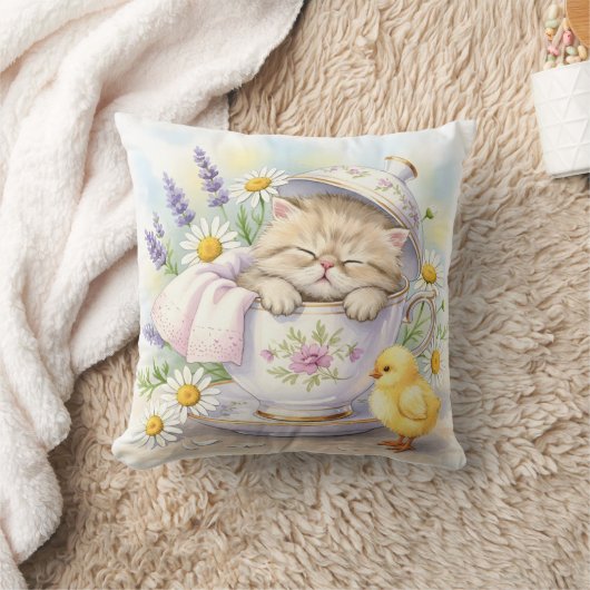 Comfortabel Bed, Kitten en Kuiken Kussen (Deken)