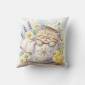 Comfortabel Bed, Kitten en Kuiken Kussen (Achterkant)