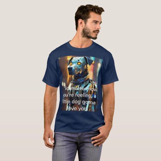 Comfortabel en duurzaam basic donker T-shirt: T-shirt (Voorkant volledig)