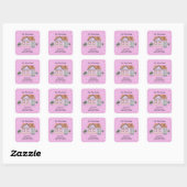 Comfortabel Huis Adreswijziging Vierkante Sticker (Vel)