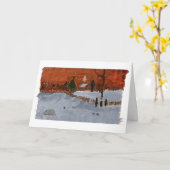 Comfortabel huis in de sneeuwkaart van de kaart (Gele Bloem)