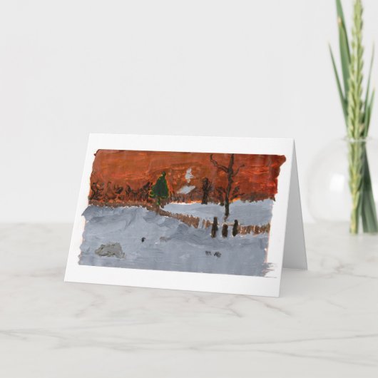 Comfortabel huis in de sneeuwkaart van de kaart (Voorkant)