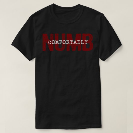 Comfortabel Numb 70s Classic Rock T-shirt (Design voorkant)