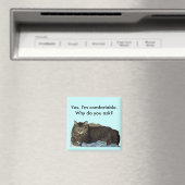 Comfortabel op Wasserij kat magneet (Insitu (Vaatwasser))