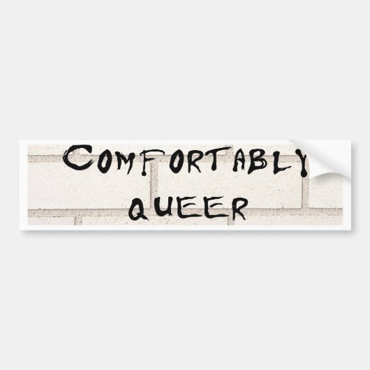 Comfortabel Queer Bumpersticker (Voorkant)