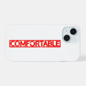 Comfortabel stempel iPhone 15 case (Achterkant horizontaal)