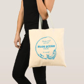 Comfortabele Blauwe Dolfijn Boodschappentas Tote Bag (Voorkant (product))