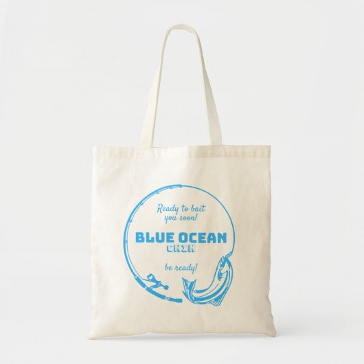 Comfortabele Blauwe Dolfijn Boodschappentas Tote Bag (Voorkant)