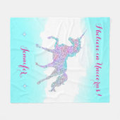 Comfortabele en pluche sprankelende eenhoorn fleece deken (Voorkant (Horizontaal))