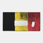 Comfortabele Gaming Desk Mat - België Vlag (Keyboard & Muis)