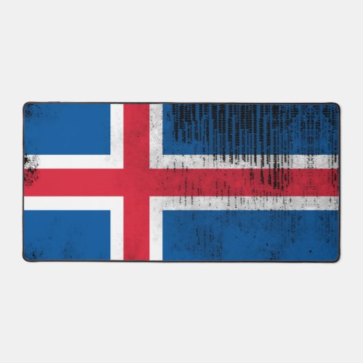 Comfortabele Gaming Desk Mat - IJslandse vlag (Voorkant)