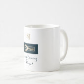 Comfortabele gouden sleutel Blue Spruce Realtor Mo Koffiemok (Voorkant rechts)