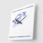 Comfortabele handdoek Kitty kat badkamer toilet lo Vierkante Klok (Hoek)