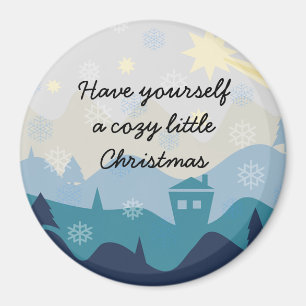 Comfortabele Kerstmis wenst Retro Magneet van de
