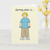 Comfortabele kleding Cartoon Humor Kaart (Gele Bloem)