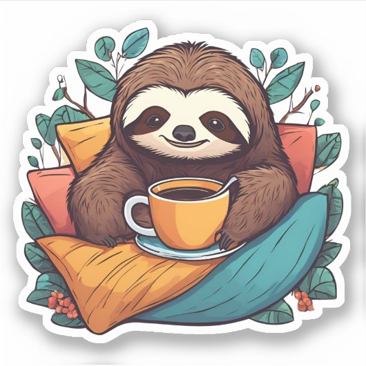 Comfortabele luiheid met waterdichte koffie sticker (Voorkant)