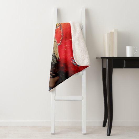 Comfortabele Native American Shepra Blanket Sherpa Deken (In situ)
