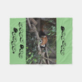 Comfortabele rode Panda Fleece Deken (Voorkant (Horizontaal))