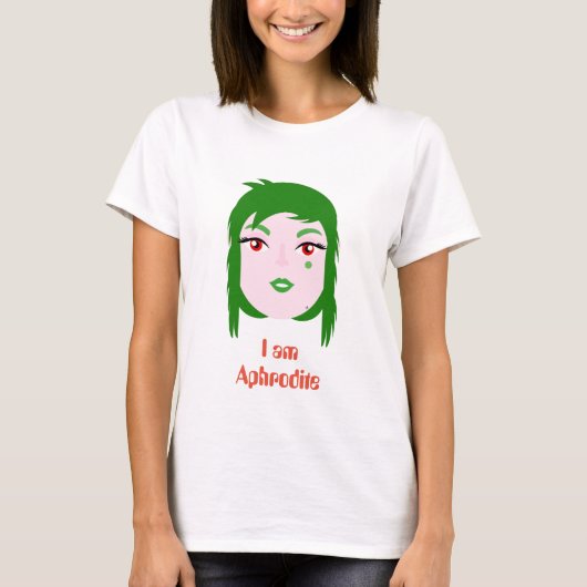 Comfortabele T-shirt "Ik ben Aphrodite" (Voorkant)