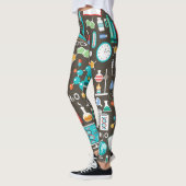 Comfortabele wetenschap & scheikunde patroon leggings (Links)