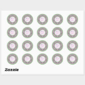 Comfortable and pretty  classic round sticker (Vel)