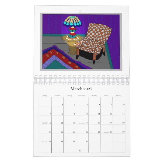 Comfortable Chairs Calendar Kalender (Mar 2027)