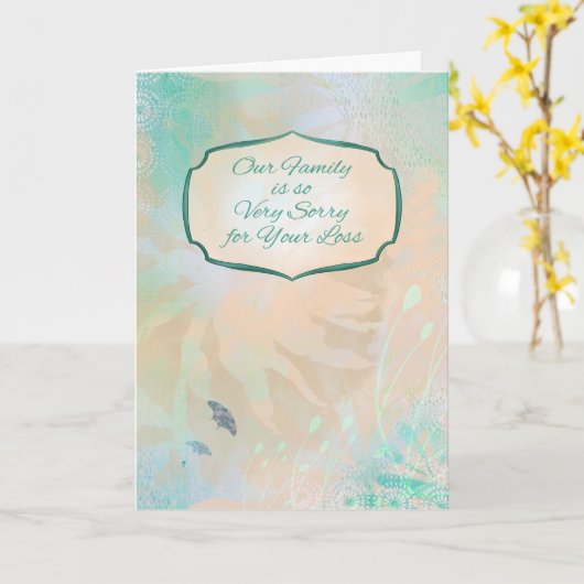 Comfort's Flight Butterflies Sympathy Card Kaart (Gele Bloem)