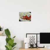 Comfy Corgi-Poster Poster (Thuiskantoor)