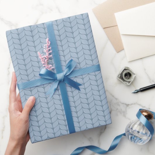 Comfy Cozy Knit Sweater Wrapping Paper - Blue Cadeaupapier (Geschenken)