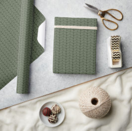 Comfy Cozy Knit Sweater Wrapping Paper - Green Cadeaupapier