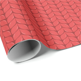 Comfy Cozy Knit Sweater Wrapping Paper - Red Cadeaupapier