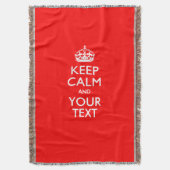 Comfy KEEP CALM EN Uw Tekst voor een Net Geschenk Deken (Voorkant Verticaal)