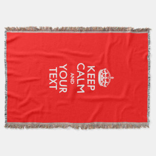 Comfy KEEP CALM EN Uw Tekst voor een Net Geschenk Deken