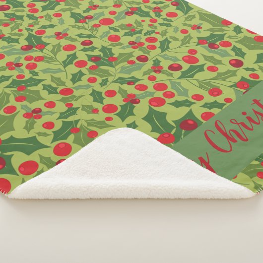 Comfy Merry kerstFeestdagen Mistletoe Sherpa B Deken (3/4)