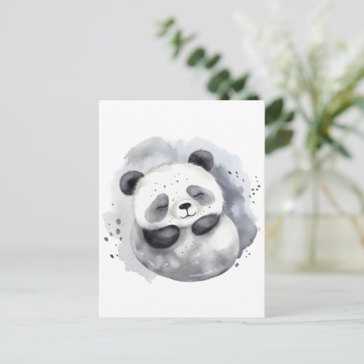 Comfy Panda Briefkaart (Staand voorkant)