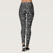 Comfy Yoga zwarte bloemen Leggings (Achterkant)