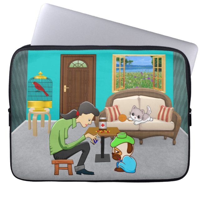 ComfyPaws Laptop Sleeve (Voorkant)