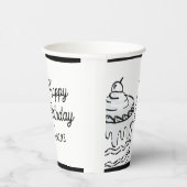 Comic 2D Boys Second Birthday Party Papieren Bekers (Rechts)