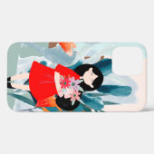 Comic art girl in het bos Case-Mate iPhone case (Achterkant (horizontaal))