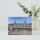 Comic Art of a plaza in Madrid, Spanje briefkaart (Staand voorkant)
