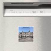 Comic Art van een plein in Madrid, Spanje magnet (Insitu (Vaatwasser))